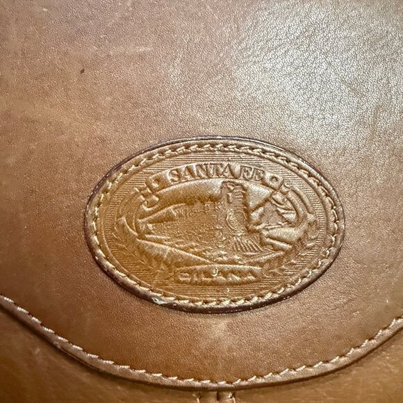 Vintage La Santa Fe Dilana Leather Briefcase Satchel Adjustable Strap Top Handle - Picture 3 of 10
